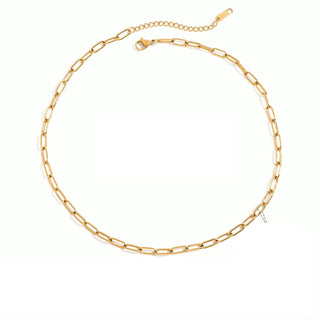 Colar de corrente fina dourada – Aço inoxidável