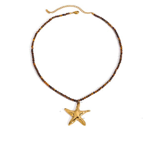 collar cuentas y estrella