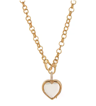 Collar Locket transparente para charms y recuerdos