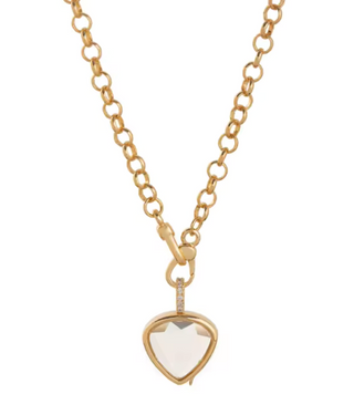 Collar Locket transparente para charms y recuerdos