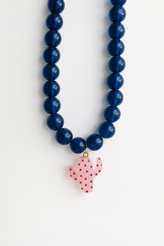 Collar cuentas de cerámica cactus