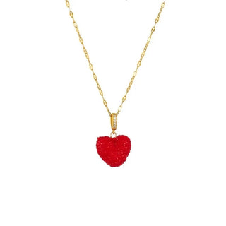 Collar Gominola Corazón – Colgante de Colores con Cadena Dorada