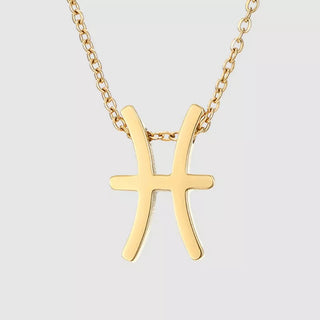 Collar Zodiaco de Acero Inoxidable Bañado en Oro 14 k – Joya Personalizada Signo Astrológico