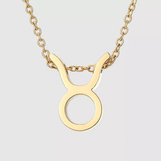 Collar Zodiaco de Acero Inoxidable Bañado en Oro 14 k – Joya Personalizada Signo Astrológico