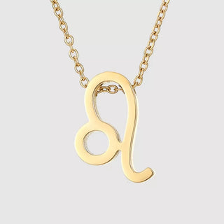 Collar Zodiaco de Acero Inoxidable Bañado en Oro 14 k – Joya Personalizada Signo Astrológico