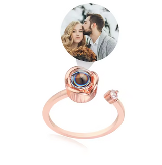Anillo con foto dentro personalizable en acero inoxidable