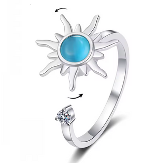 anillo antiestres plata mujer