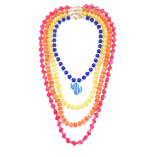 Pack 4 collares boho multicolor | Collares de abalorios verano