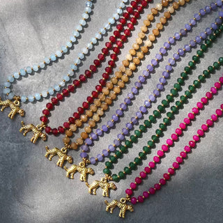 Collar de Cuentas con Colgante Leopardo | Collar Verano Mujer