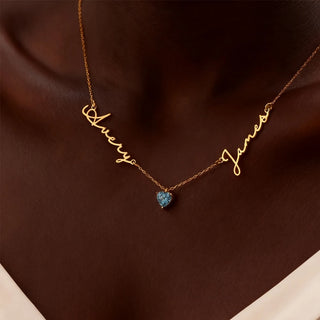 collar nombres con piedra de nacimiento