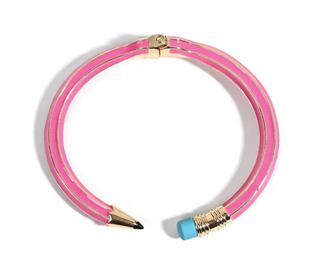 Brazalete rígido multicolor tipo lápiz de acero inoxidable | Pulsera abierta ajustable