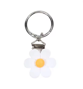 Clip sujetador de sombrero para bolso – Flor beige