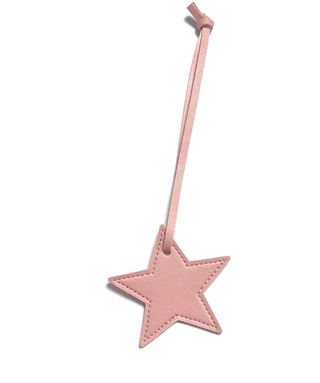 Llavero colgante personalizado de cuero – Estrella con iniciales