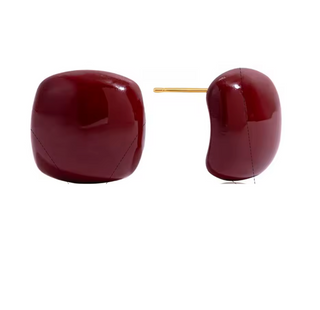 Pendientes cuadrados de acero inoxidable en varios colores hipoalergénicos