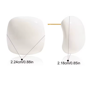 Pendientes cuadrados de acero inoxidable en varios colores hipoalergénicos