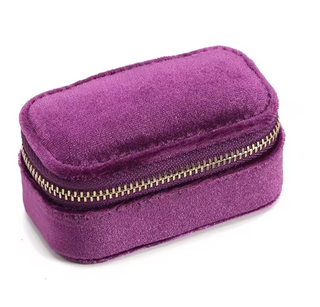 Joyero personalizado de terciopelo con nombre – Mini estuche