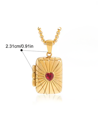 Collar para meter fotos dentro dorado | Colgante con foto personalizada