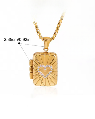 Collar para meter fotos dentro dorado | Colgante con foto personalizada