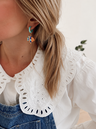 Pendientes Pez de Acero Inoxidable | Pendientes Originales de Colores
