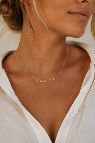 Collar con Nombre Bañado en Oro 14k – Personalizado 18,90€