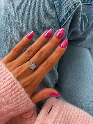 Anillo Antiestrés Ajustable Sol con Circonitas Verdes