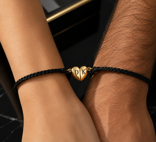 Pulseras Imantadas para Pareja con Iniciales – Corazón Personalizado