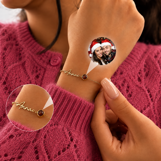 Pulsera con Nombre y Foto Proyectable Personalizada