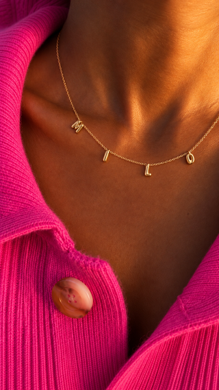 Collar con Iniciales Personalizado – Hasta 4 Letras