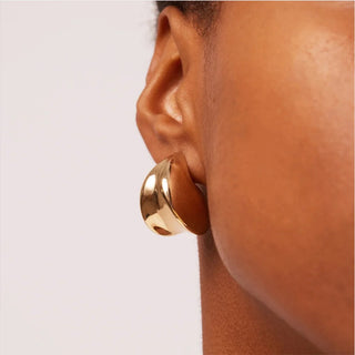 Pendientes Dorados Gruesos de Acero Inoxidable 316L – Diseño Moderno y Elegante
