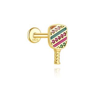 Pendientes de plata 925 bañados en oro | Baloncesto, Golf, Tenis y Fútbol Americano