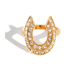 Anillos Herradura Dorados Ajustables – Amuleto de la Suerte | Acero Inoxidable