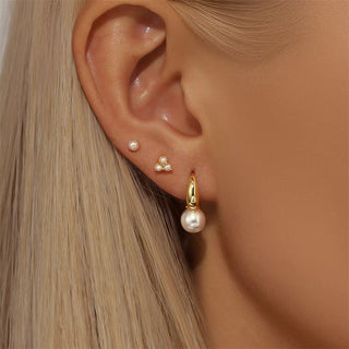 Pack de pendientes perla