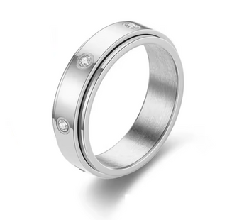 anillo giratorio plata