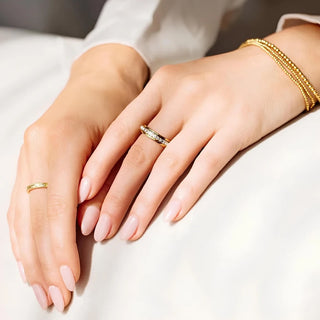 Anillo Giratorio Dorado Antiansiedad | Acero Inoxidable Premium