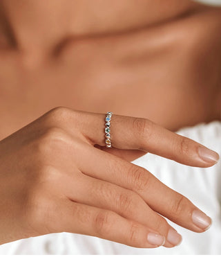 Anillo corazones de plata 925