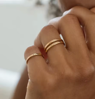 Anillos Apilables Personalizados en Acero Inoxidable | Grabado a Medida