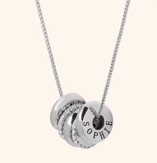 Collar personalizado con nombres y charms con circonitas ✨ | Hasta 9 nombres