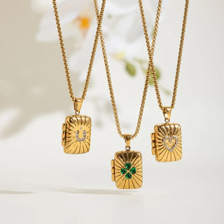 Collar para meter fotos dentro dorado | Colgante con foto personalizada