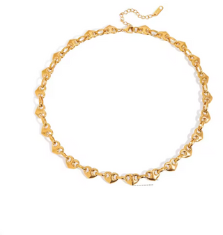 Collar de eslabones bañados en oro – Acero inoxidable 45 cm resistente al agua
