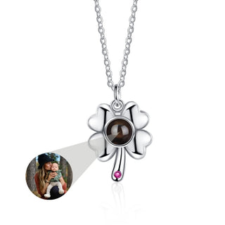 collar con foto dentro trebol