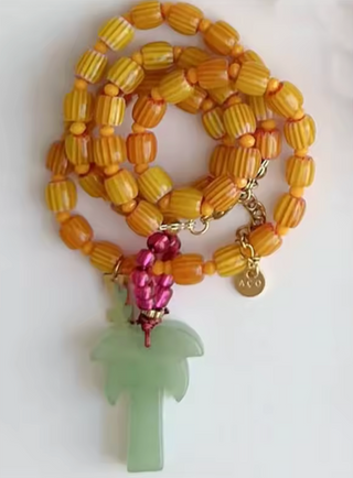 Collar Palmera de Cuentas de Colores | Collar Verano Mujer 2026