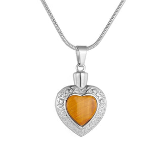 Collar para Cenizas Corazón | Colgante Urna Acero Inoxidable