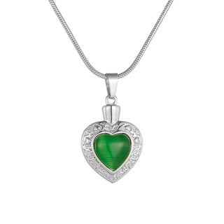 Collar para Cenizas Corazón | Colgante Urna Acero Inoxidable