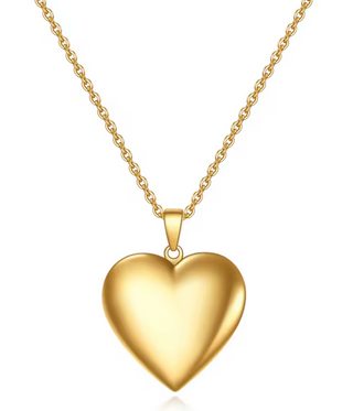 Collar para meter fotos en forma de corazón de acero inoxidable