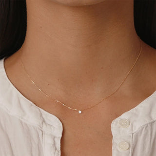Collar punto de luz en plata de ley 925 con circonita