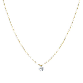 Collar punto de luz en plata de ley 925 con circonita
