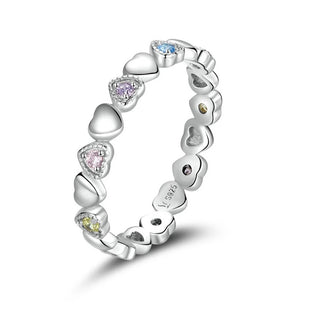 Anillo corazones de plata 925