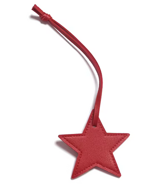 Llavero colgante personalizado de cuero – Estrella con iniciales