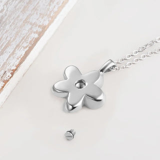 collar para guardar cenizas con diseño floral
