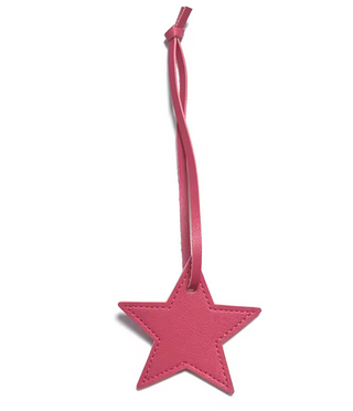 Llavero colgante personalizado de cuero – Estrella con iniciales